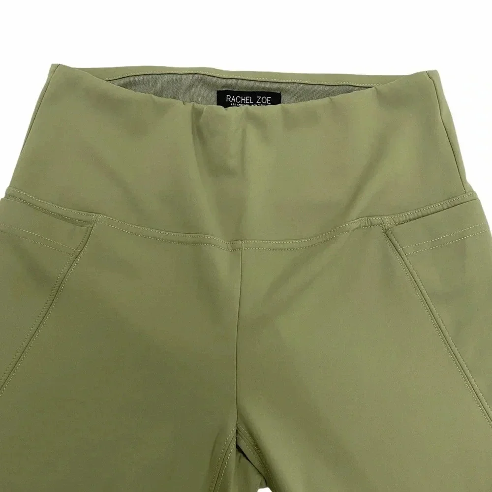 RACHAEL ZOE High Waisted Leggings Green Pocket Athletic Pants Activewear Size XS